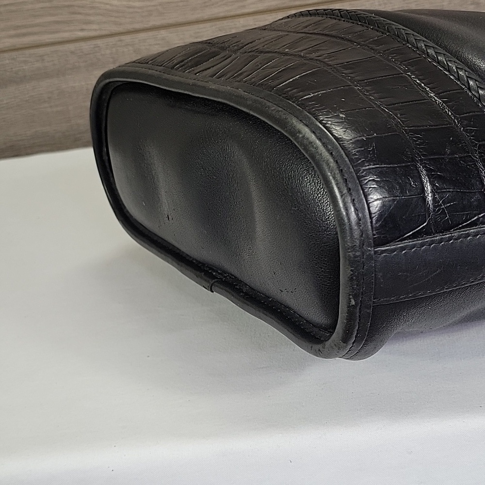 Brighton Black Leather Tote Shoulder Bag - Picture 9 of 11